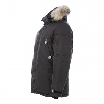 Парка мужская зимняя Brodeks KW 204 PLUS с опушкой, черный