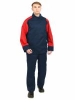 Костюм огнестойкий 1 класса защиты х\б с ОП пропиткой "Гектор" синий/красный