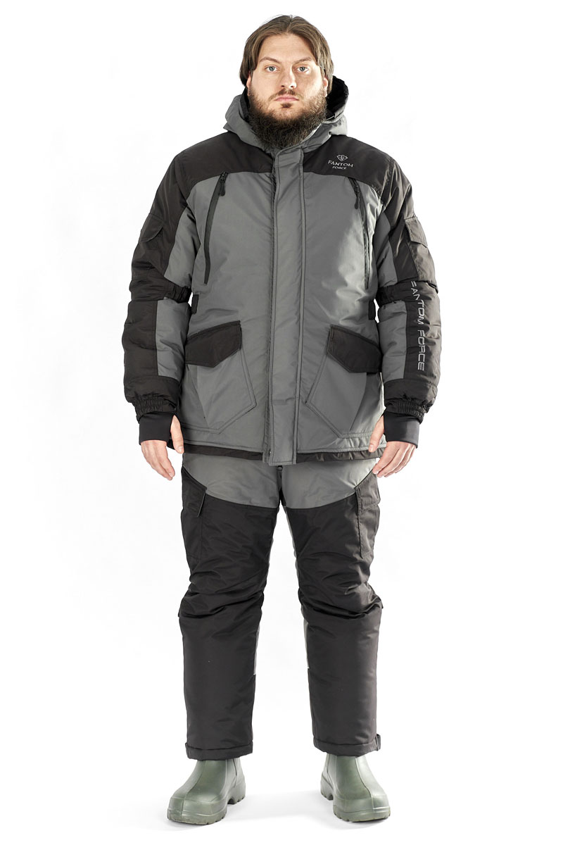 Костюм зимний мужской "NORDPOINT" (TASLAN) Grey\Black