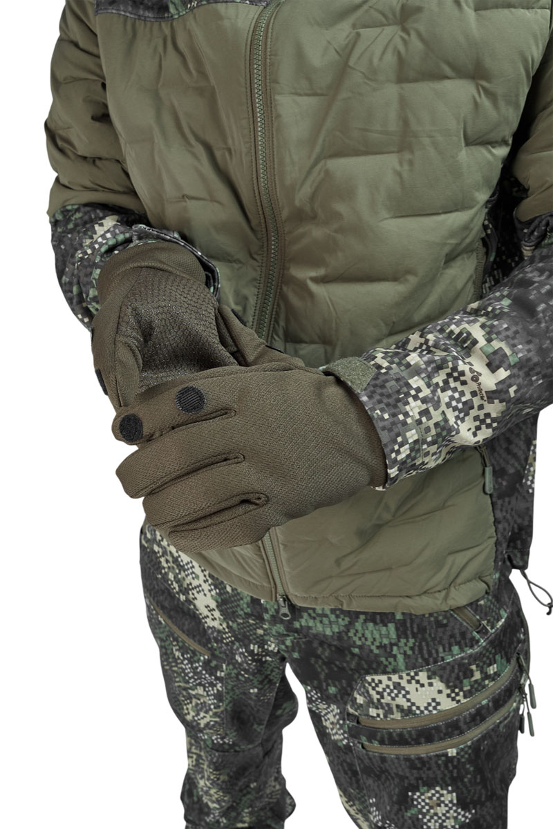 Перчатки тактические "АЛЬФА-4" с пальцами KHAKI-К
