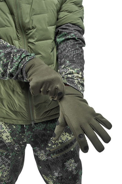 Перчатки тактические "АЛЬФА-4" с пальцами KHAKI-К