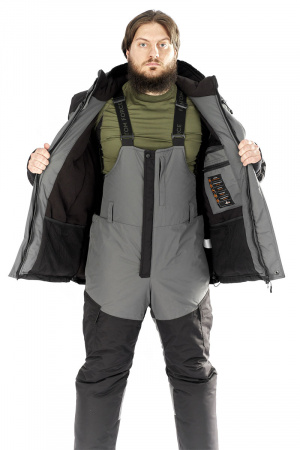 Костюм зимний мужской "NORDPOINT" (TASLAN) Grey\Black