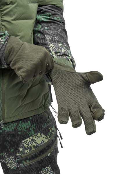 Перчатки тактические "АЛЬФА-4" с пальцами KHAKI-К