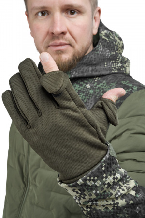 Перчатки тактические "АЛЬФА-4" с пальцами KHAKI-К