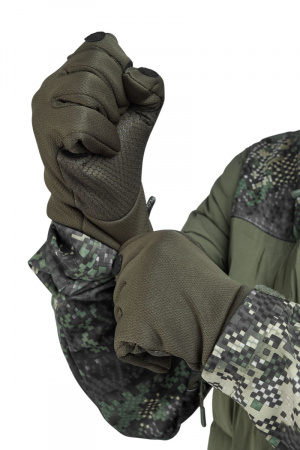 Перчатки тактические "АЛЬФА-4" с пальцами KHAKI-К